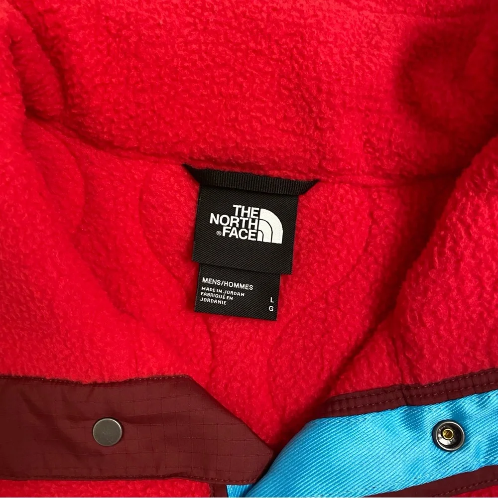 North Face Men’s Royal Arch Red Sherpa 1/4-Snap Fleece Pullover NWOT-size Large